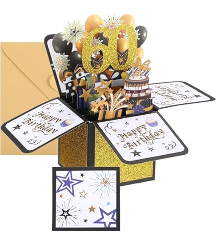 Amazon | 39歳の誕生日カード 女性用 - ピンク&パープルのグリッター