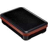 幕の内弁当 (大)長手ライス入れ黒渕朱 [17.7 x 12.2 x 4.3cm] ABS樹脂 (7-418-16) 料亭 旅館 和食器 飲食店 業務用