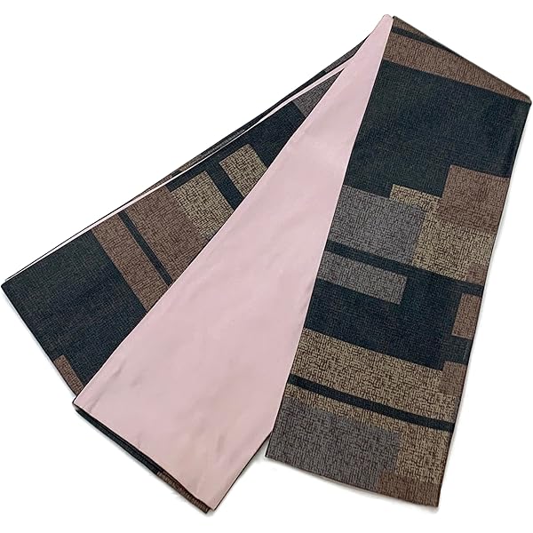 Amazon.co.jp: 半幅帯 綿 麻 長尺 440㎝ 藍 華模様 エレガント