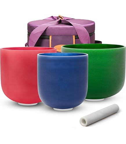thumbnail image 2 of G NOTE 8 Inch Colored Chakra Crystal Singing Bowl | Crystal Singing Bowl 2 of 9