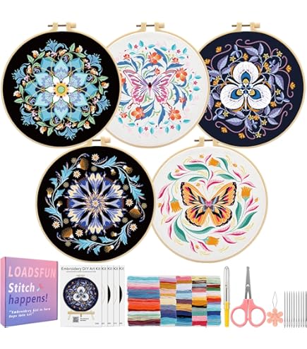 Amazon | Hearthfire Hygge 初心者向け刺繍キット | 北欧民芸初心者