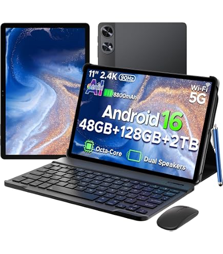 Amazon.co.jp: P11PRO Android16 11インチ 大画面 タブレット Gemini