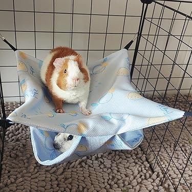 8枚セット　小動物用ハンモック☆ブルー☆ハムスター☆フェレット等のケージに 小動物 ゲージ ベッド ハンモック 小動物ハンモック ハムスター