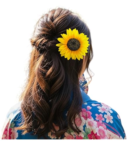 Amazon.co.jp: BINGXIN ヒマワリヘアクリップ ハワイフローラル