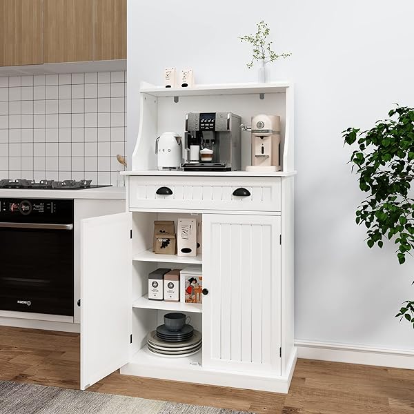 Amazon.co.jp: キャビネット フラップ扉 ディスプレイラック 食器棚