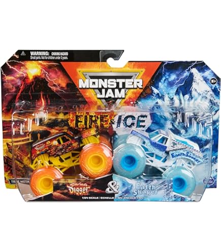 Amazon.co.jp: Monster Jam 2024 Fire & Ice 1:64 ダイキャスト