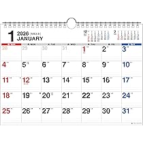 Amazon.co.jp: 【K18】 2026年 書き込み式シンプル壁掛けカレンダー