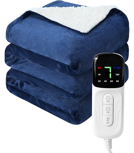 Amazon.co.jp : Heshare 電気毛布 掛け敷き兼用 180*200cm ダブル