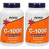 NOW [海外直送品] ナウフーズ　【2個セット】　 ビタミンＣ１０００ ローズヒップ　タイムリリース　２５０粒 Vitamin C-1000 Sust...