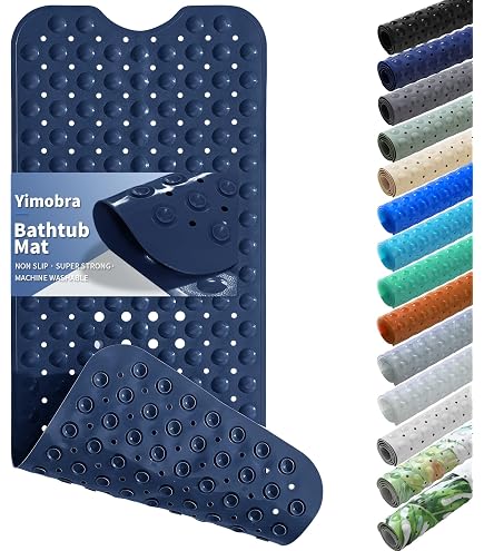 MOONFLY Extra Long Non-Slip Bath Mat – 40"x16", Suction Cups & Drain Holes, Machine Washable For Tub & Shower (Tan) - View #14