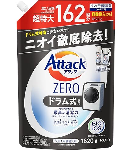 Amazon | アタックZERO ドラム式専用 洗濯洗剤 液体 アタック液体史上