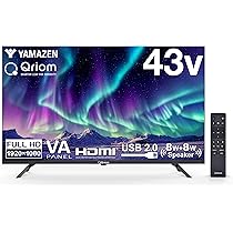 Amazon.co.jp: 山善 モニター 43インチ ディスプレイ フルHD 1920×1080