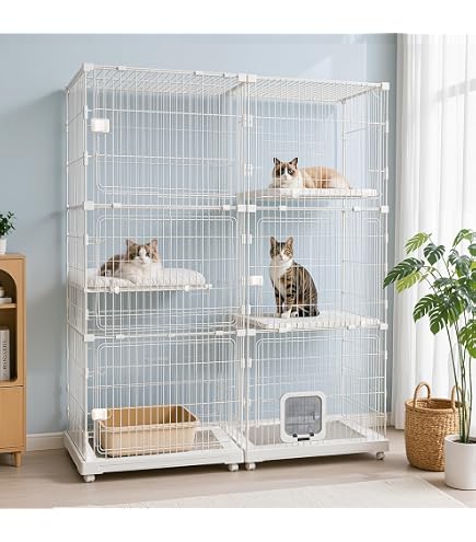 【美品】キャットケージ 大きめ ホワイト 美品】キャットケージ 大きめ ホワイト 美品】キャットケージ 大きめ