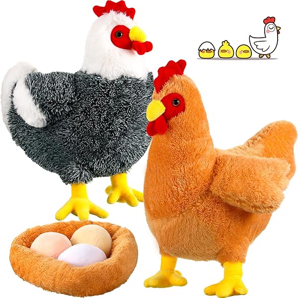 realistic plush chicken