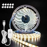 JOMTTW LEDテープライト ストリップ ライト イルミネーションライト 人感 明暗 センサー付き 間接照明 正面発光 切断可能 両面テープ 取付簡単 USB給電式 台所 廊下 ドア 玄関 店舗 看板 装飾用 祝日用 日本語説明書付き (色温度4