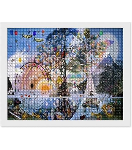 Amazon.co.jp: 藤城清治 リトグラフ 版画 風景画 絵画 観覧車 遊園地  