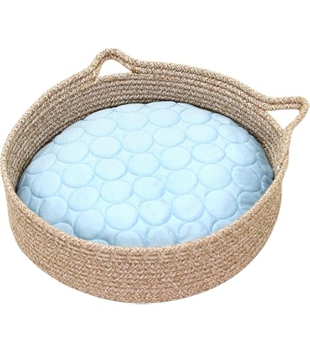Amazon.co.jp: 猫ベッド、38.1 cm わら編み猫バスケットベッド