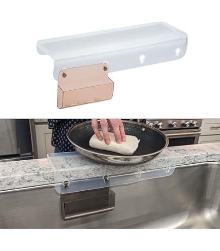 4-Pack 30 Inch Extra Long Sink Edge Protectors – Silicone Splash Guard With 5° Tilt, DIY Cuttable For Single & Double Kitchen Sinks (Black)