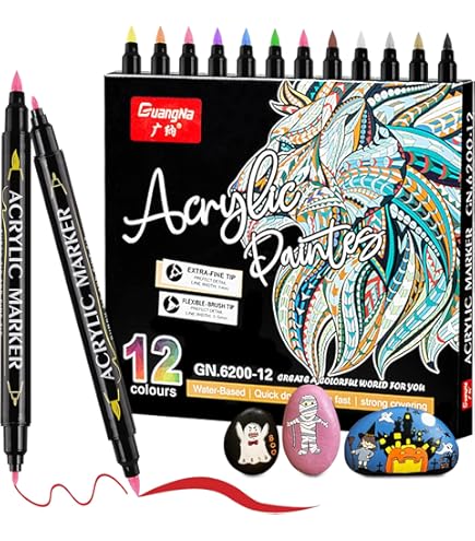 Amazon.co.jp: Guangna アクリルペイントマーカー ブラシチップ 鮮やか