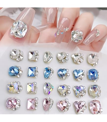 Amazon | FRCOLOR ネイルデコパーツ 6ボックス12グリッド ジュエリー