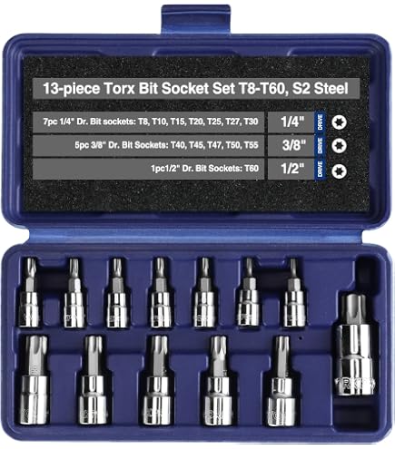 Britool 1/4" Drive Torx Socket Set - 10-Piece With Metal Rack