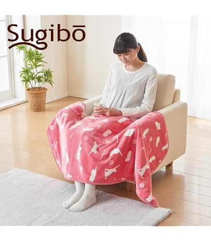 Amazon | Sugiyama 電気ひざ掛け毛布 洗える 日本製 140×82cm レッド