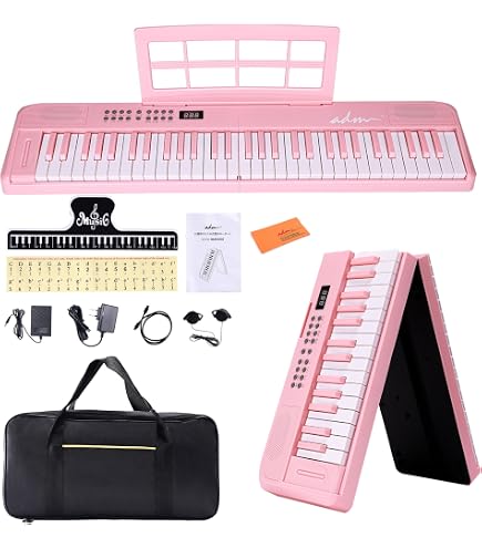 Amazon | 電子キーボード 折りたたみピアノ 61鍵 88鍵 ポータブル