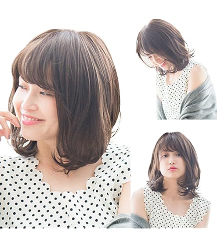 Amazon.co.jp: HAIRCUBEフルウィッグ人毛100％ セミロング パーマ