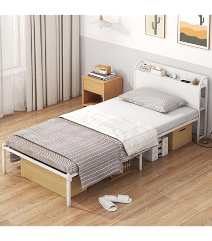 Amazon｜LunarLight スチールパイプベッド ベッドフレーム 幅97.5