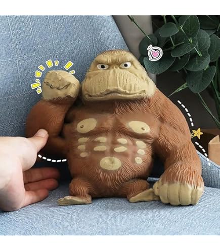 Amazon | ゴリラのおもちゃ オランウータン人形 ゴリラ人形 ラテックス