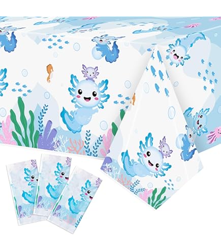 Axolotl Theme Birthday Party Decorations Purple Balloon Garland...