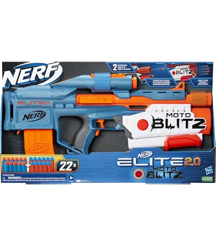 NERF Elite 2.0 Motoblitz 本体 NERF Elite 2.0 Motoblitz Blaster with Scope, Motorized 10-Dart