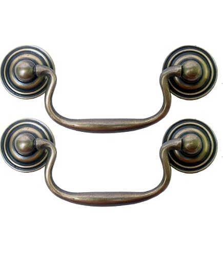 thumbnail interactive-video image 1 of 3.5\" 4.25\" Bail Drawer Pull Drop Handles Dresser Knob Ring 1 of 10