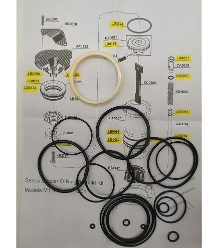 O-Ring Reparatursatz & Trigger Valve Assembly 647956-00 – Kompatibel Mit D51844, D51822, D51256, D51321 Uvm