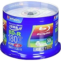 Verbatim バーベイタム 1回録画用 ブルーレイディスク BD-R 25GB  50枚 ホワイトプリンタブル 片面1層 1-6倍速 VBR130RP50V4