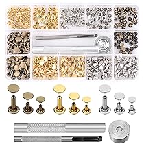 Amazon.co.jp: YFFSFDC カシメセット レザークラフト 3サイズ 3