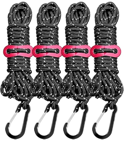 Amazon | uxcell テントロープ ナイロン オレンジ 反射型ガイライン