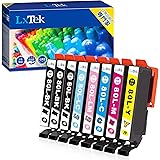 LxTek IC6CL80L 互換インクカートリッジ エプソン(Epson)用 IC80L 80L とうもろこし インク 6色セット+黒2本(合計8本) 大容量/説明書付/残量表示/個包装 EP-982A3 EP-707A EP-807AR EP-8