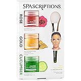 Spascriptions Rose, Gold and Cucumber Gel Masks with Applicator, 3 count