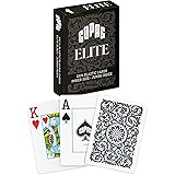 Copag Elite 100%プラスチック製トランプ ポーカーサイズ ジャンボインデックス シングルデッキ (ブラック)