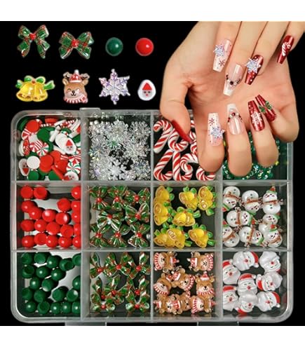 Amazon.co.jp: ネイルパーツ クリスマス パーツ 100pcs サンタ