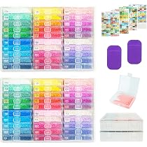 Amazon.co.jp: Lanzeyo ダイヤモンドアート ケース 蓋付きトレイ60個