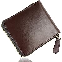 ブラウン 二つ折り財布 カードスロット付き 二つ折り財布 サドルレザー クロ ブラウンメンズ レディース