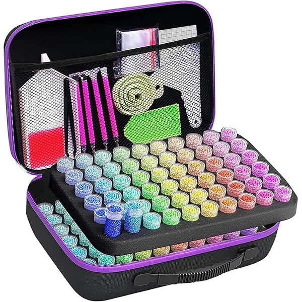 Amazon.co.jp: ARTDOT 120スロットストレージコンテナ ダイヤモンド