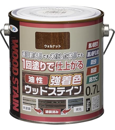 Amazon | アサヒペン 油性ウッドガード 外部用 0.7L ライトオーク 02