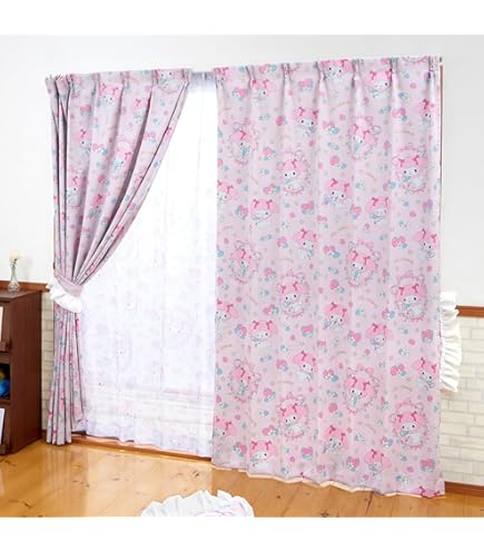 Amazon｜カフェカーテン マイメロディ ハートスウィーツ 幅120×丈45cm