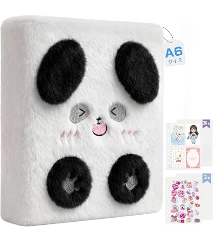 Amazon.co.jp: LIKENNY ふわふわ シール帳 A6 バインダー 6穴 可愛い