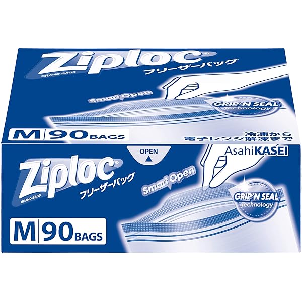 Amazon.co.jp: 【大容量】ジップロック フリーザーバッグ L 60枚入