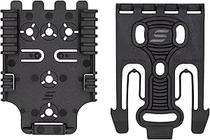 Safariland QLS 1-2 Quick Lock System Kit, Platform Attachment for Duty Holster and Accessories with Lock Fork and Receiver Plate - Level 1 Retention, Black