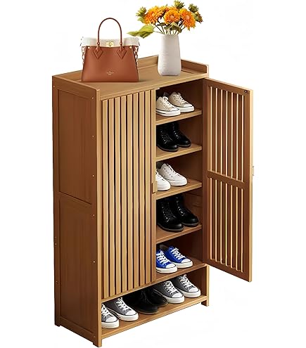 扉付き下駄箱　シューズボックス Amazon｜EastEamily シューズラック 下駄箱 シューズボックス 2扉 7段